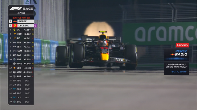 F1新加坡大奖赛正赛：又是雨战！又是街道赛！又是Checo