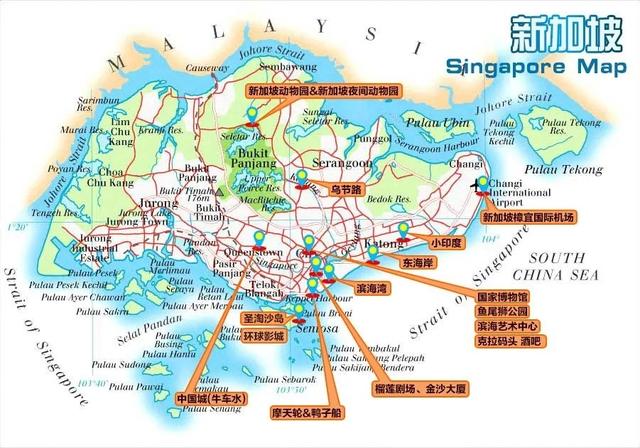地理地图: 新加坡!