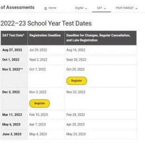 2023年春季SAT机考考试，时间和考场