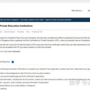 大外新加坡EAIM国际课程资讯 | 新加坡学生签证-申请私立学校的签证